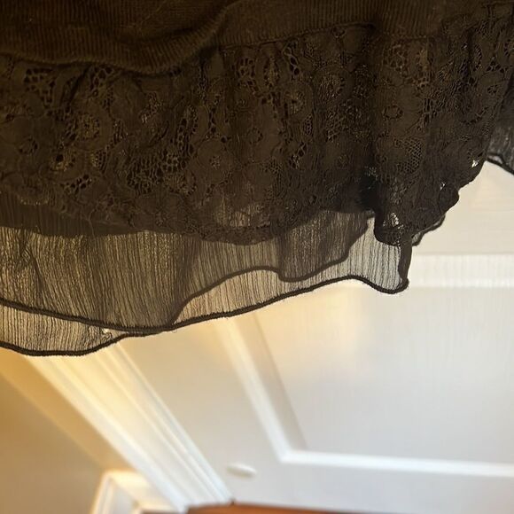 Style & Co Black Tunic Top with lace - Picture 3 of 5